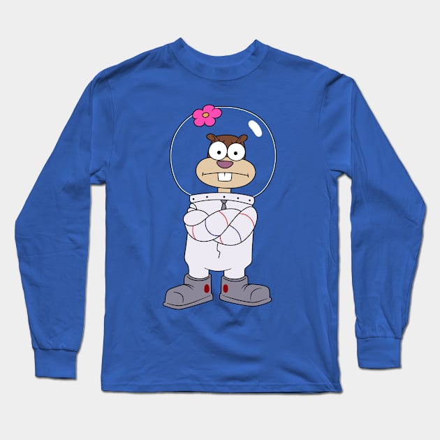 Squirrel Sandy Cheeks from Spongebob stands with his hands folded. meme 2022 Long Sleeve T-Shirt by 2dsandy